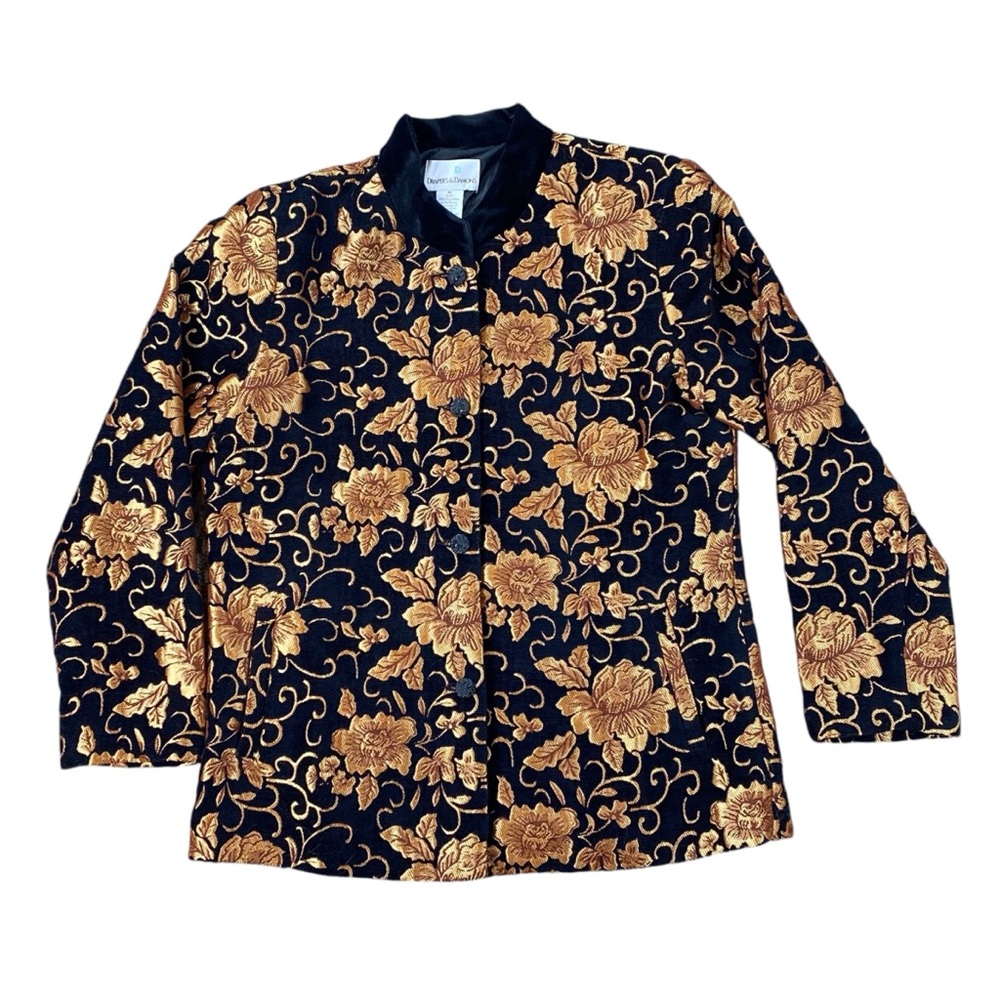 Woman’s Draper’s & Damon’s black and gold blazer jacket size M